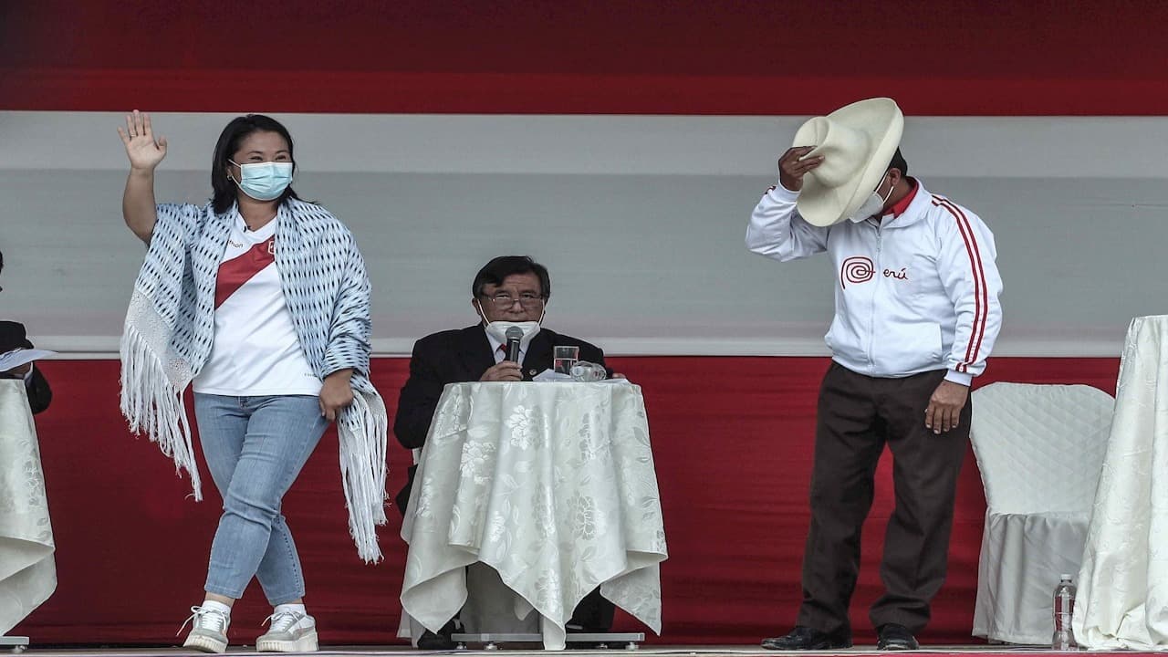 Fujimori se coloca a solo dos puntos de Castillo en Perú, según encuesta