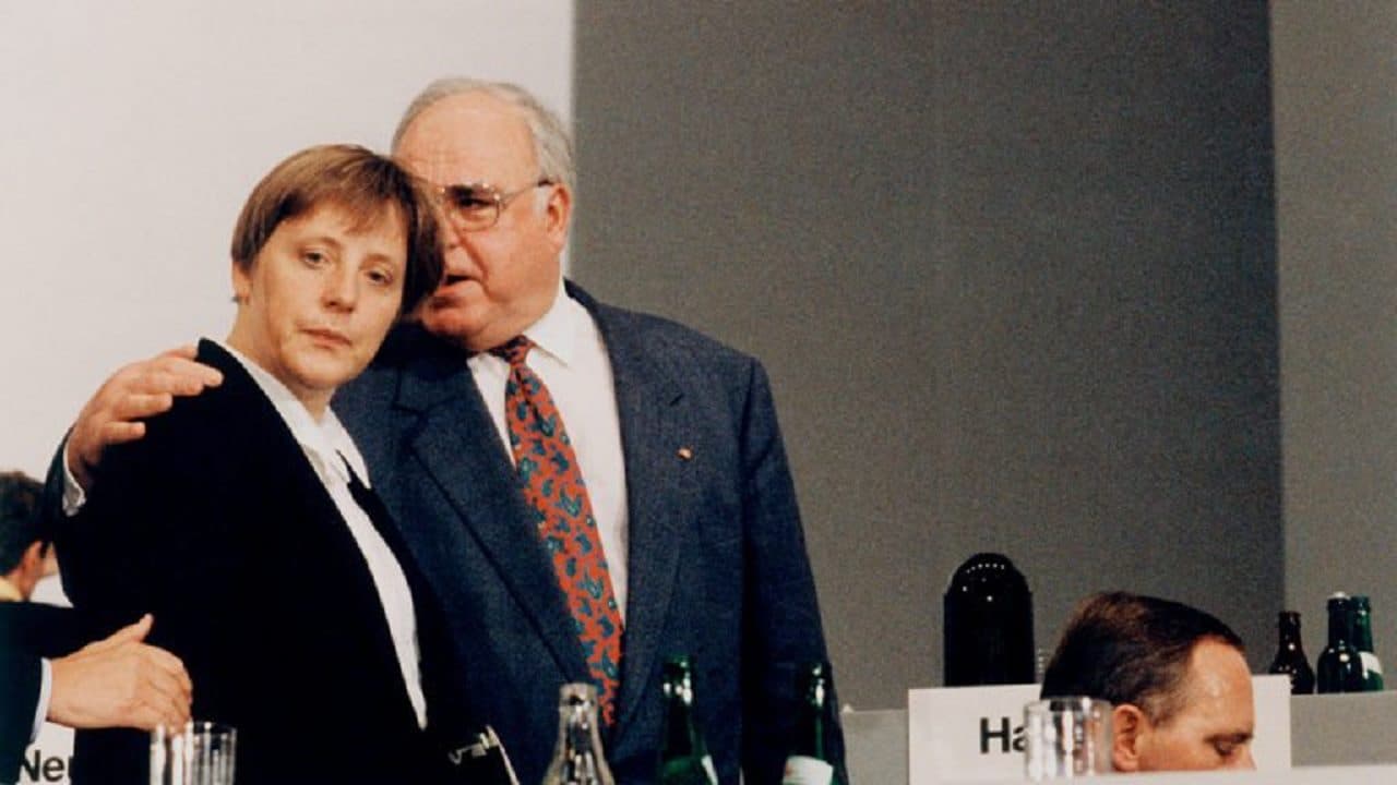 Angela Merkel y Helmut Kohl