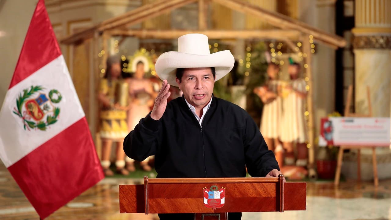Presidente Pedro Castillo da mensaje a la nación