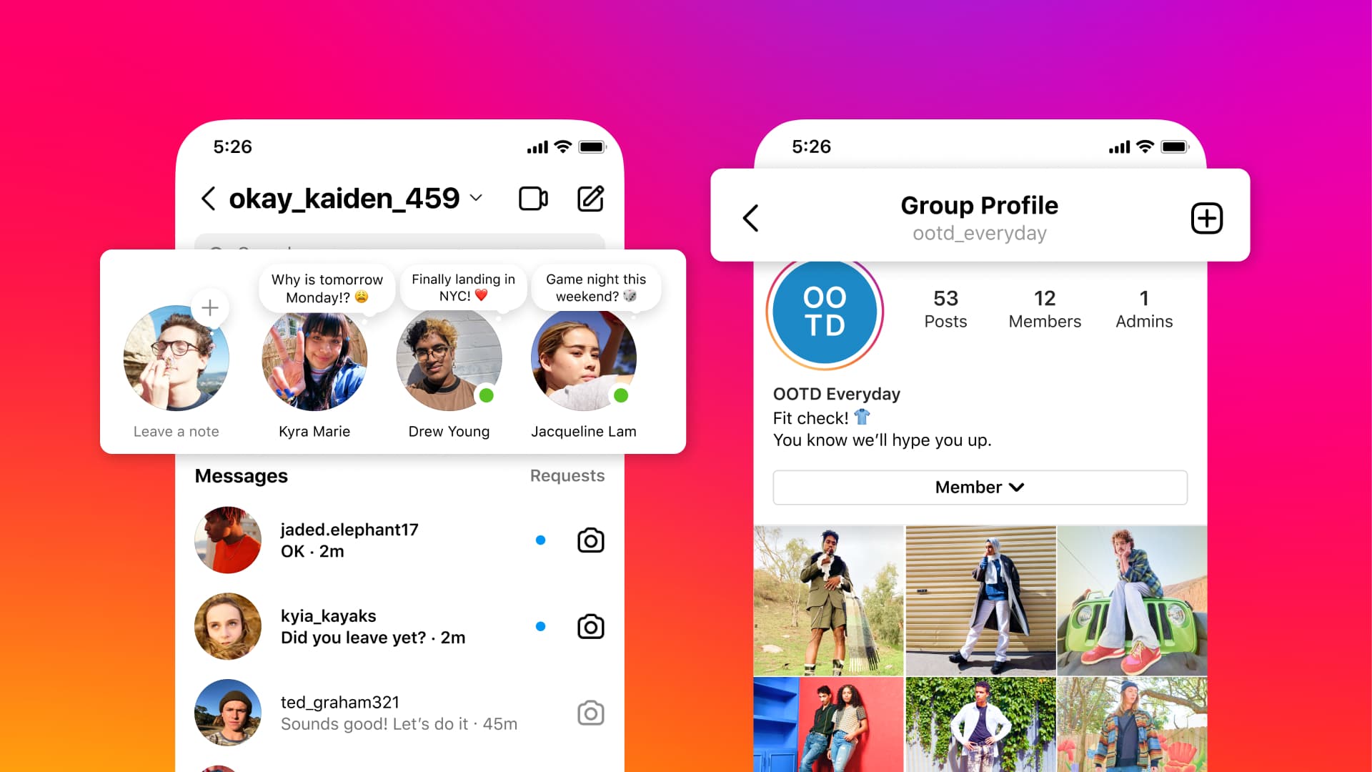 Instagram lanza una nueva función de notas y prueba otras herramientas