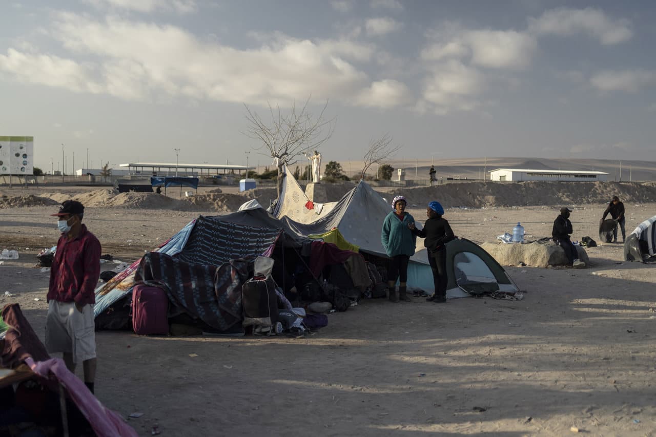 Migrantes varados en la frontera Perú-Chile