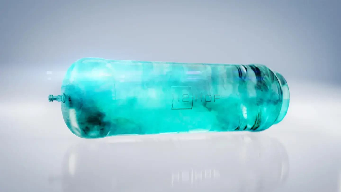 H2MOF cree que sus tanques de hidrógeno de estado sólido podrán contener mucho másf el combustible elemental a una fracción de la presión de los tanques de fibra de carbono actuales. H2MOF